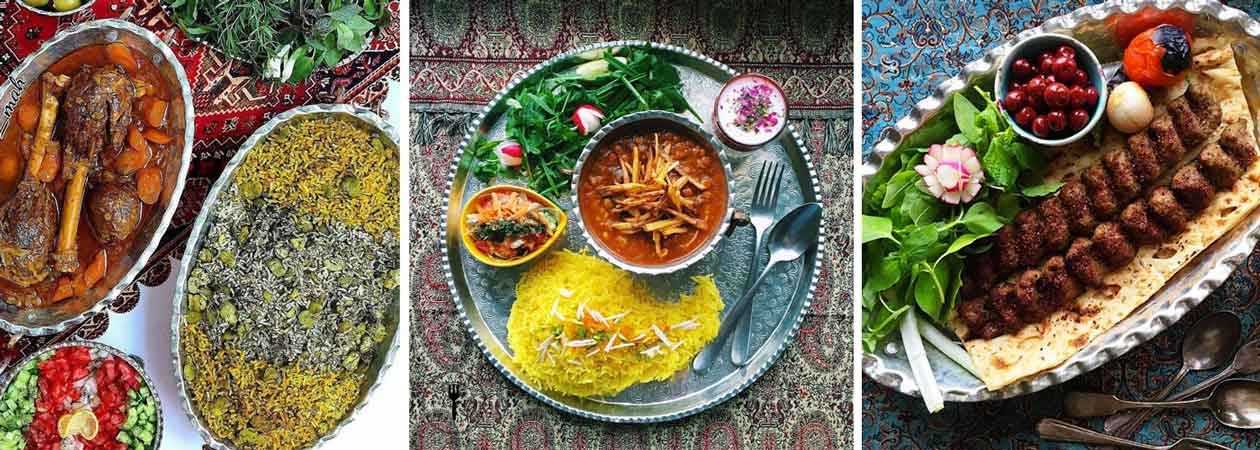 Persian Food Setting, Iranian Cuisine 