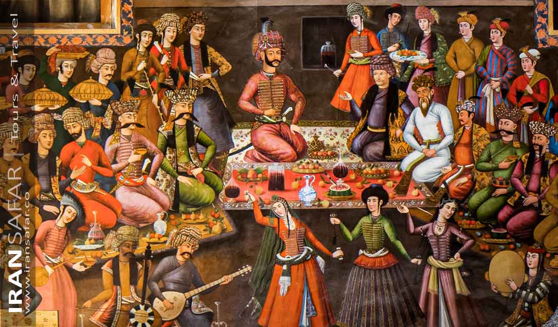 King Abbas II Feast, Mural at Chehel Sotoun 