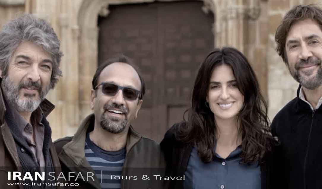 Asghar Farhadi with Penelope Cruz and Javier Bardem 