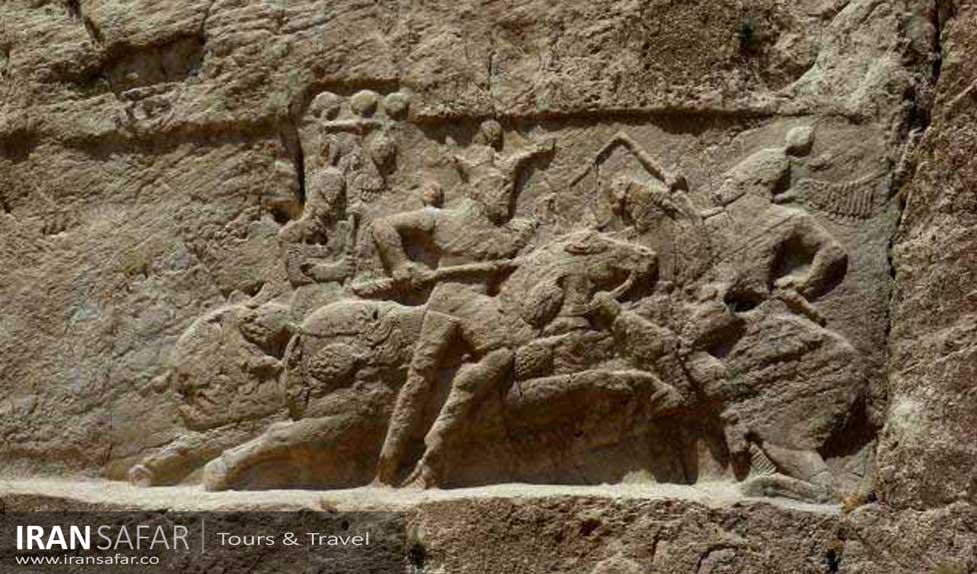 Battle of Shapur II, Sassanian bas relief 