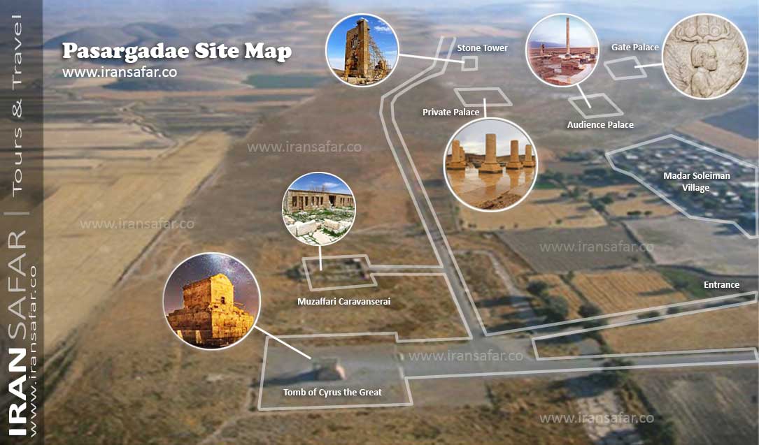 Pasargadae Site Map 