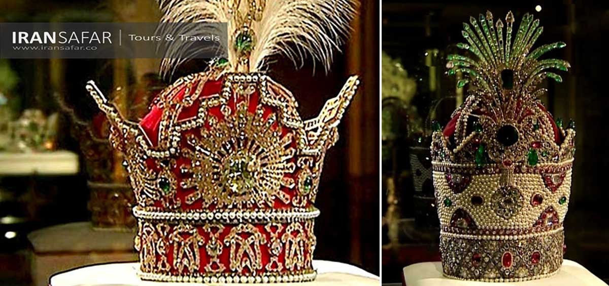 Crown of Pahlavi Kings at Iran National Jewels Museum 