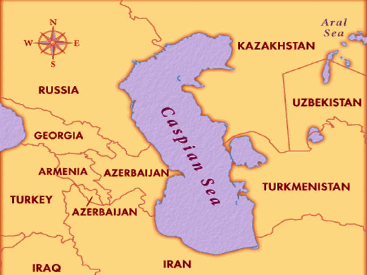 Caspian Sea Map 