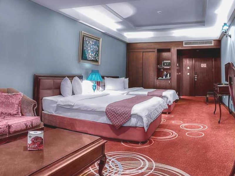Twin Room interior with classic design, Shiraz Grand hotel, Shiraz