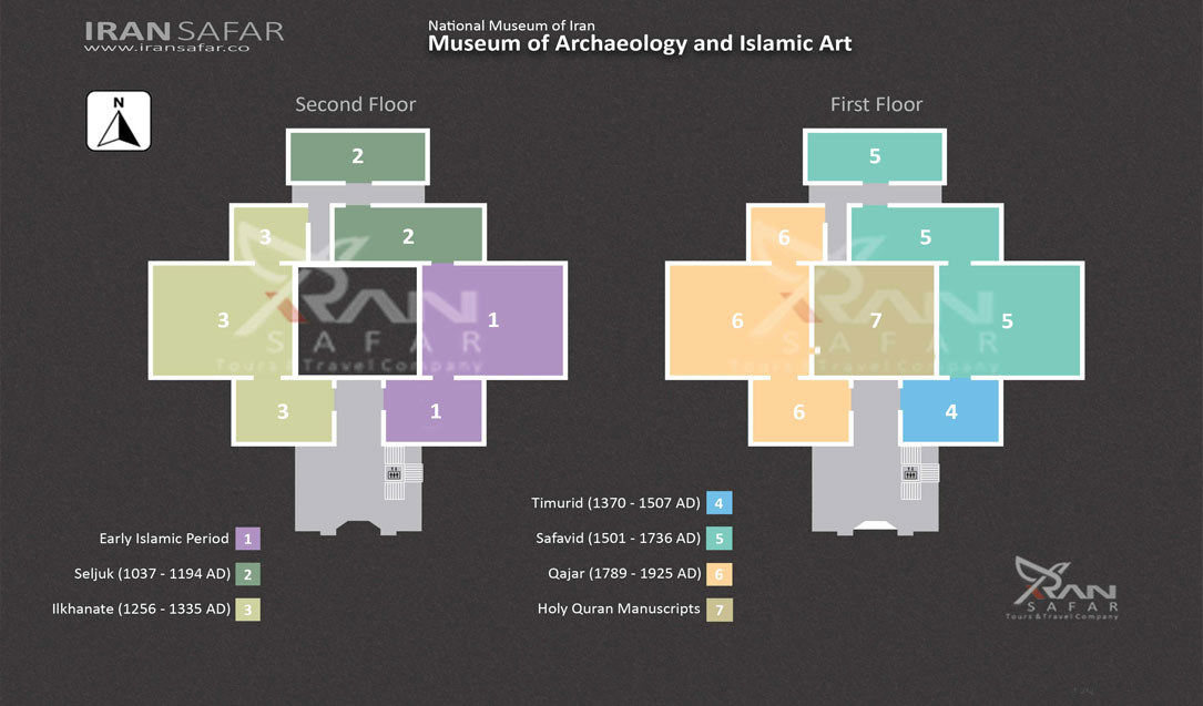 Site plan of Museum of Archaeology and Islamic Art, Iran