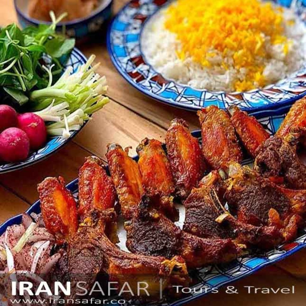 Iranian Lamb chops in Sharzeh Restaurant, Shiraz