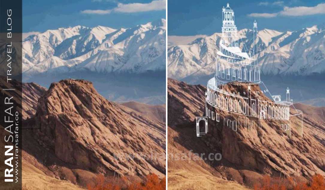 Alamut Castle Before and After Reconstruction