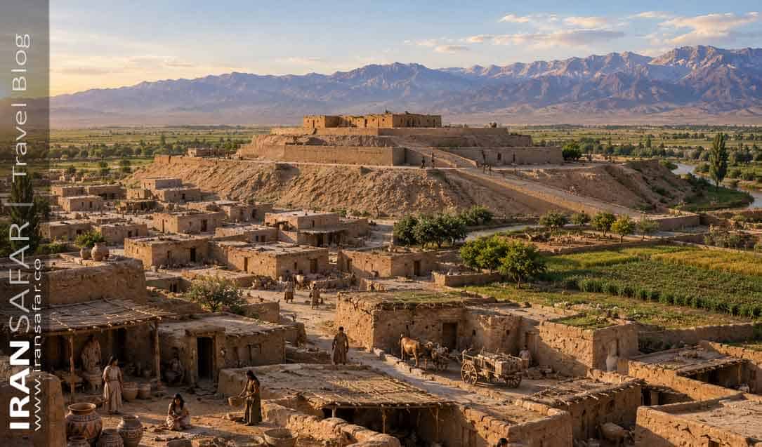 Imaginary Reconstruction image of Ziggurat at Sialk, Kashan