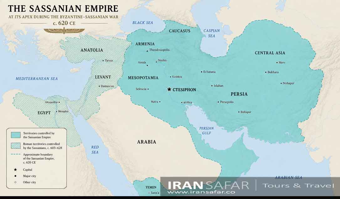 Sasanian Territory Map